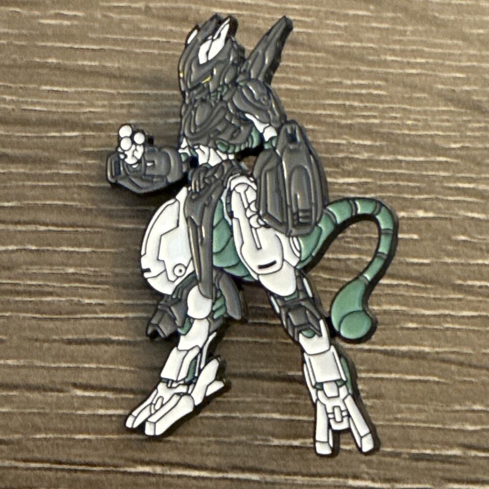 Shiny Armored Mewtwo Gaming Anime Character Face Enamel Metal Pin Collectible